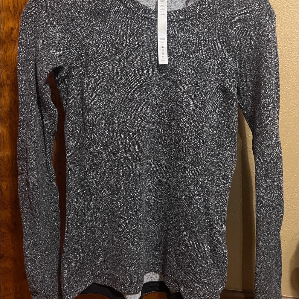 lululemon athletica Black and White Crew Neck Sweater